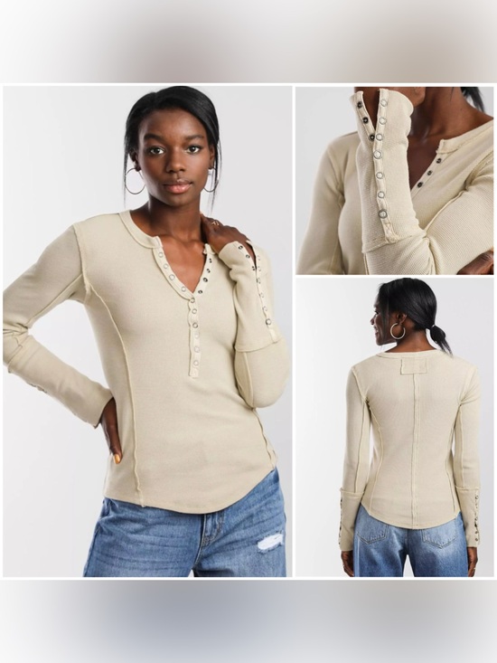 Free People Tops - Nailed It Thermal Henley